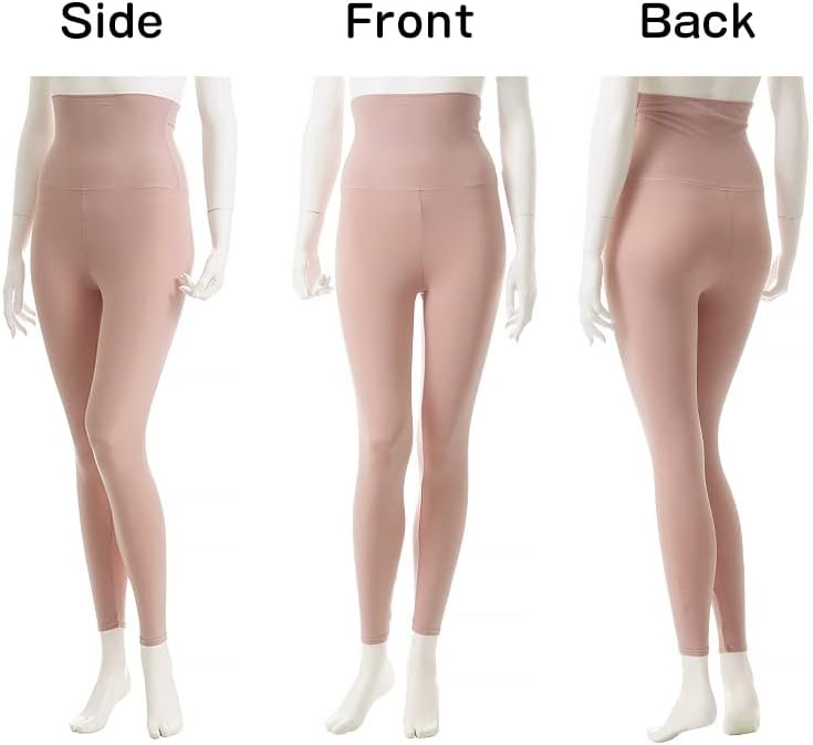 [白鷺ニット] おなかポンポン 裏起毛 腹巻付きパンツ 9分丈 インナー レギンス レディース 秋冬 防寒 お腹生地二重 暖かい 締め付けない K5976X-RT