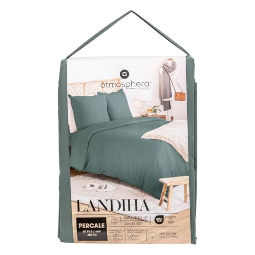 Percale de coton 80 fils Atmosphera, parure de lit Landiha haut de gamme - 3