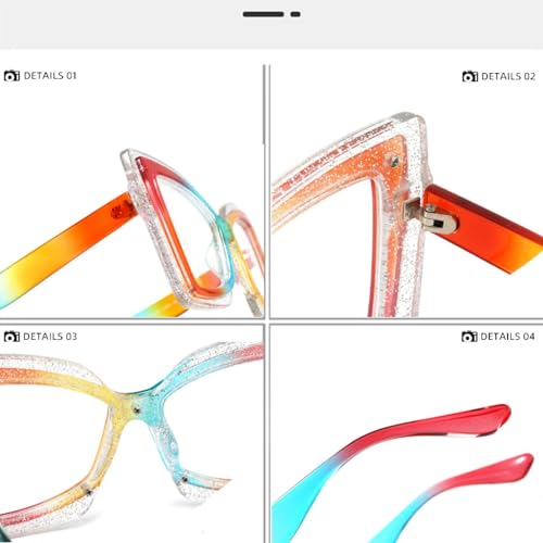Monture transparente papillon lunettes aux finitions premium - 5