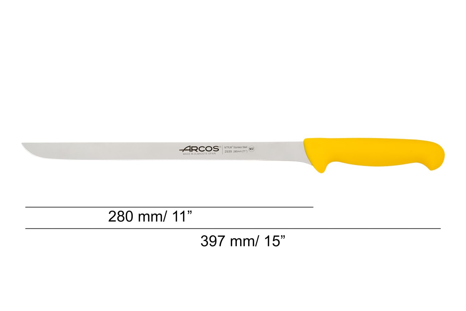 Arcos Couteau à Jambon Flexible Lame Acier Inoxydable Nitrum 28 cm Série 2900
