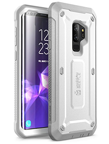 SUPCASE Unicorn Beetle Pro Series Case Designed for Samsung Galaxy S9+ Plus, with Built-In Screen Protector Full-body Rugged Holster Case for Galaxy S9+ Plus (2018 Release) (White)