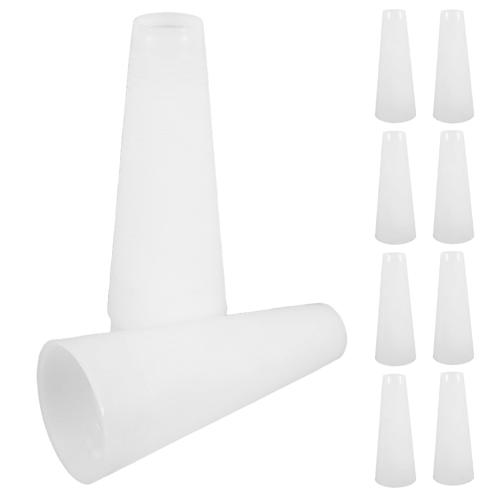 Bobinas cónicas de PVC para hilo: tubos de plástico blanco y accesorios de máquinas de coser