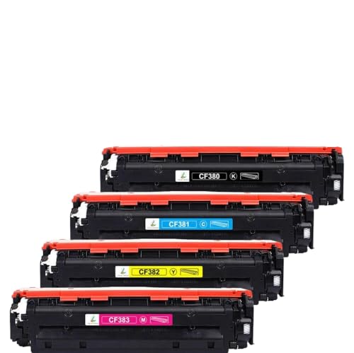 Toner CF380A 312A compatible pour imprimante HP Color LaserJet Pro M476nw M476dn lot de 4
