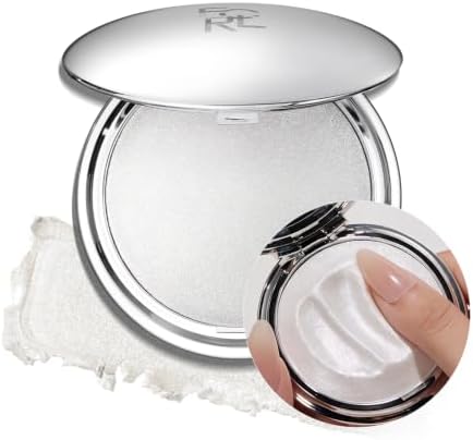 FOCALLURE Highlighter Makeup, Waterproof Gel-to-Powder – Icy White 14g