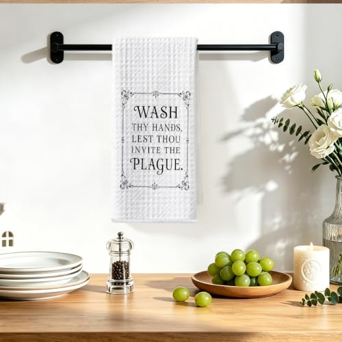 Image of Please Wash Your Hans Kitchen Towels, S Wars Reusable Dish Towel Hand Towel | Funny Waffle Weave Hand Cloth Tea Towels, Humor Hand Towels for Home Bathroom Decor, Housewarming Gifts 14x24 Inch