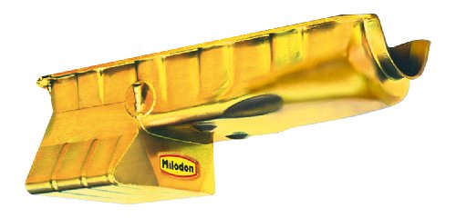 Image of Milodon 30970 Steel, Gold Zinc Plated Street and Strip Oil Pan for Big Block Chevy