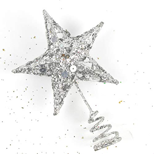 Topo de Árvore de Estrelas de Natal BESTOYARD Topper Árvore de Natal Glitter Árvore de Natal Brilhan
