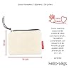Hello-Bags-Bolso-MonederoBilleteroTarjetero-Exterior-Algodon-100-con-Cremallera-y-Forro-Interior-Incluye-sobre-Kraft-de-Regalo-Mod-SI-TE-RODEAS-Color-CrudoNegro-14x10-cm