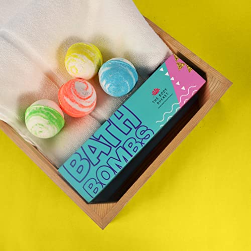 Image of THE BODY BUCKET Aqua, Ylang Ylang, orange and lemongrass relaxing bath bombs - All Natural Handcrafted Aromatic Fragrance - Perfect Bath Gift for Kids, Men & Women- 65 gm each (Pack of 4)