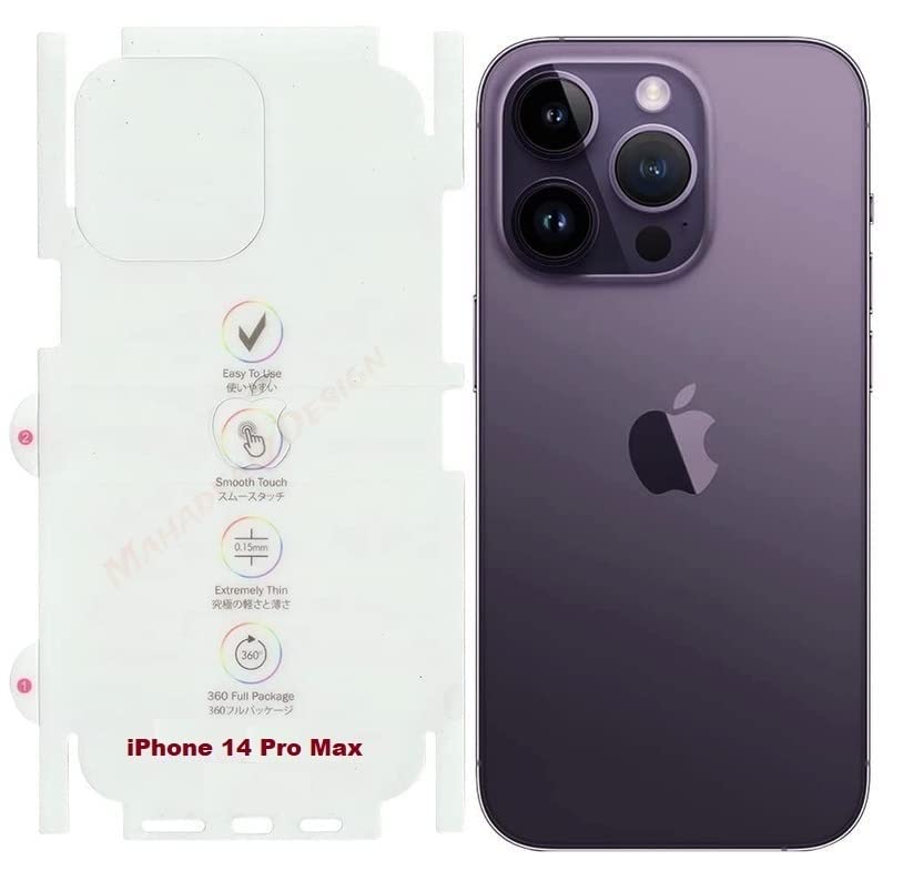 MahadealzDesign TPU Back Screen Protector Unbreakable Membrane Scratch Guard Transparent Protective Compatible With Iphone 14 Pro Max (B0BNMQ244M) Amazon Price History, Amazon Price Tracker