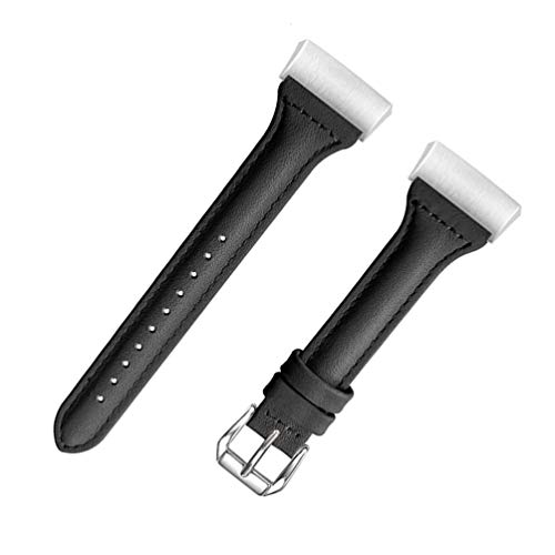Pulseira de couro legítimo compatível com Fitbit Charge 3 Bands da Nicerio, pulseira de reposição pa