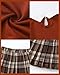 Yhnslsf Girls Outfits Size 10-12 Fall Winter Girl Clothes 2 Piece Brown Preppy Letter Print Long Sleeve Sweatshirt Plaid Skirt Sets Holiday Dresses for Kids Size 11 Teen Fashion College Style Suits