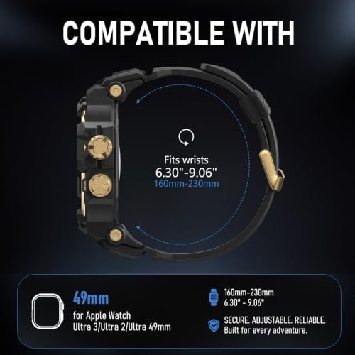 BXUXOHS Case and Band for Apple Watch Ultra 3/Ultra 2 49mm Screen Protector - 2