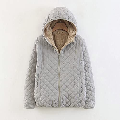 Fannyouth Puffer Cropped Jacket Womens Winter Casual Zip Up Padding Warm Quilted Short Down Jackets Coats #Pay221117- *224-Christmas Decorations #TOP1