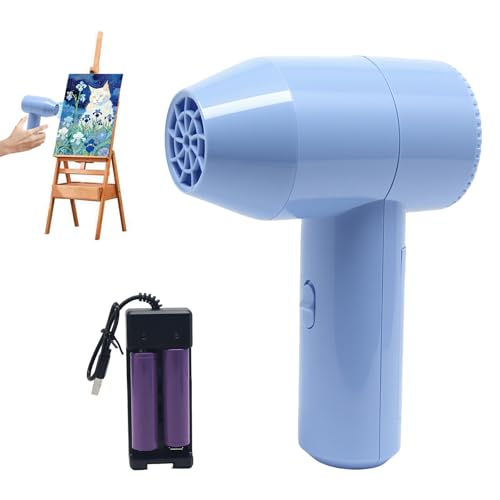 Farmty® Secador de arte, Secador de pelo portátil con batería, Bajo nivel de ruido, ideal para exámenes de arte y proyectos creativos (Azul) Farmty® Secador de arte, Secador de pelo portátil con batería, Bajo nivel de ruido, ideal para exámenes de arte y proyectos creativos (Azul)