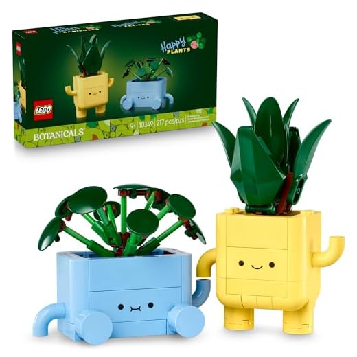 LEGO Botanicals Happy Plants Building Toys - Bedroom or Dorm Room Decor for Girls, Boys, & Adults, Desk or Shelf Display - Birthday Gift Ideas for Kids, Ages 9+ - 10349