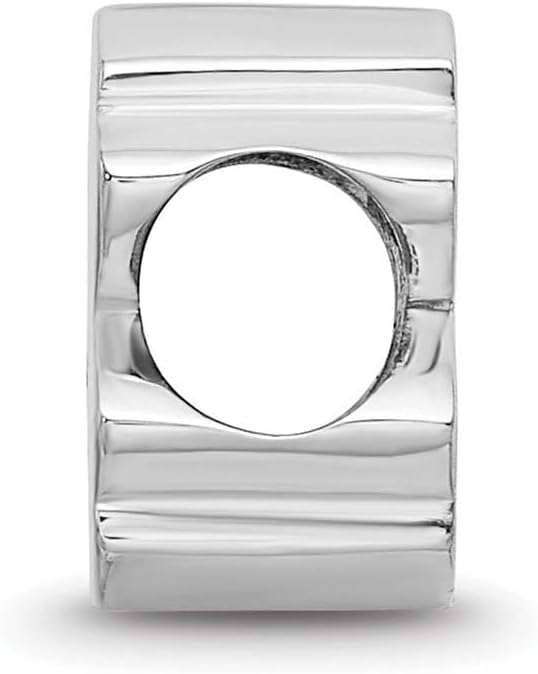 LogoArt Logo Art Sterling Silver North Carolina Tar Heels 1-Sided Enameled Bead