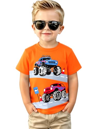 Funnycokid Toddler Boys Shirts Kids Tshirt Truck Tees 4T 5T Clothes - image 1