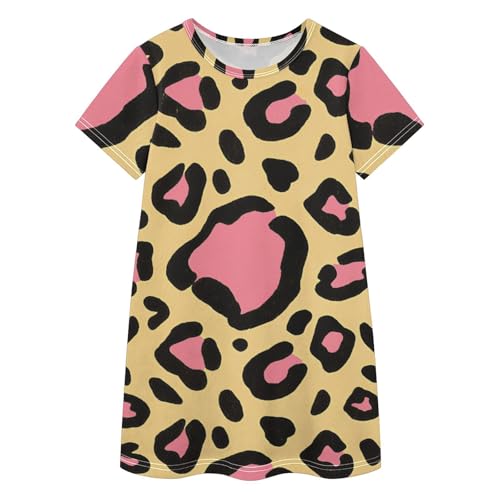 Vestidos transpirables de leopardo para niñas de 2 a 8 años
