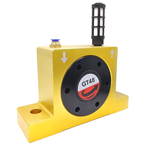 DCYNXC GT48 Pneumatic Air Turbine Vibrator G 3/8\" Silent Golden Industrial Pneumatic Turbine Vibrators GT-48 Series wheel type vibrator