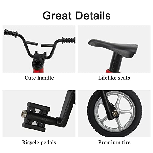 Ketiee Finger Skateboards Finger Bike Set, Mini Finger Toy For Kids Finger Bicycle With Fingerboards Creative Game Party Favors Gifts Fingertips Movement Training Props Children Teen Adult (2 Pack) #TOP4
