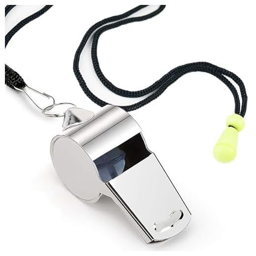 ANDSHUAI 1 Stück Trillerpfeife,Schiedsrichterpfeife,Trillerpfeife Sportunterricht,Trillerpfeife Laut Notfall,Pfeife Sport,Whistle,Schiedsrichter Pfeife,mit Verstellbarem Schlüsselband,Edelstahl