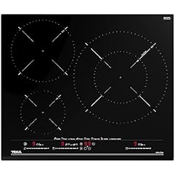 Izc 63632 Bk Mst Teka IZC 63632 MST - Placa Inducción MasterSense de 60 cm, 3 Fuegos con Zona Paellera XL, 8 Funciones Directas, Cristal con Bisel Frontal, Fácil de Instalar, Color Cristal Negro