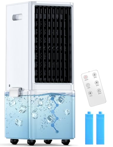 Reviews de Aire Portatil . 44 NOMEY 3 En 1 Enfriador de Aire Portatil, 9L Tanque Aire Acondicionado Portatil, 4 Modos 3 Velocidades, Apagado Automático,Temporizador de 12h, 20H de Enfriamiento, Ideal Para...