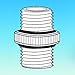 ACE GLASS 5840-60 Series Coupling, Pressure Internal O-Ring, 15 mm Diameter, PTFE