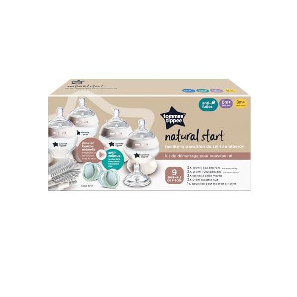 Tommee Tippee - Natural Start-Set für Neugeborene, Anti-Kolik-Babyflaschen (150 & 260ml), brustähnl. Sauger (mittel), selbst sterilisierend & Zubehör – Bild 3