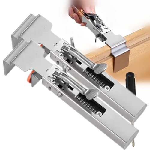 Adjustable Drawer Fixing Clamp, Adjustable Drawer Fixing Clips, Cabinet Hardware Jig, Drawer Face Clamp For Easy And Fast Drawer Front Panel Installation for Carpenter Household Tables Desks Mount (2)