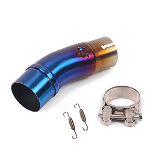 エキパイ Kawasaki カワサキ用 Ninja 400 18-19用 Z400 2019 エキゾーストパイプ 汎用 パイプコネクタ 直径 51mm シルバー (ブルー)