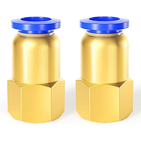 ERGAOBOY 10 Pcs 6mm Tube OD x 1/8 BSP Female Straight Push to Connect Fittings,Pneumatic Union Pipe Tube Fitting (PCF6-01) Cover