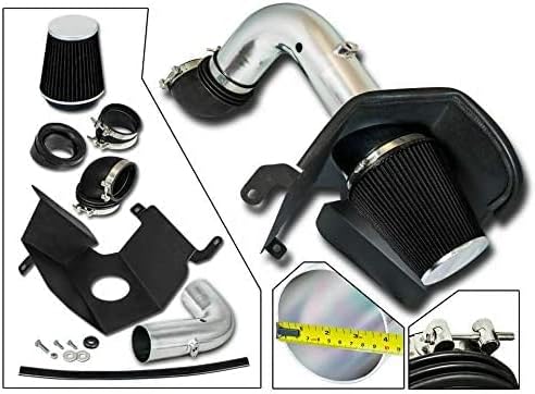 R&L Racing 4" Black Heat Shield Cold Air Intake 03-07 For Ram 2500/3500 5.9L L6 Turbo Diesel