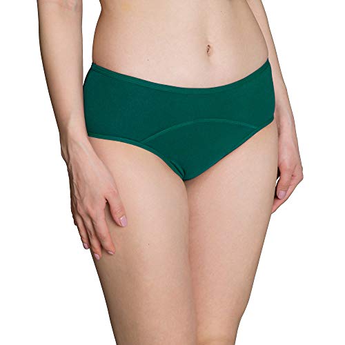 Innersy Womens Period Leakproof Underwear Postpartum Menstrual Panties Incontinence Protective Briefs 3 Pack(X-Large, Green&Stripe&Gray) #TOP1