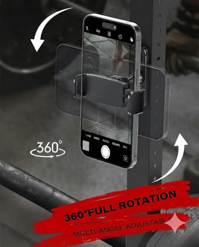 Image of REWOP Multipurpose Magnetic Mobile Phone Holder for Gym, Office, Kitchen for Influencers Accessories Compatible with All Smartphones (Clamp)