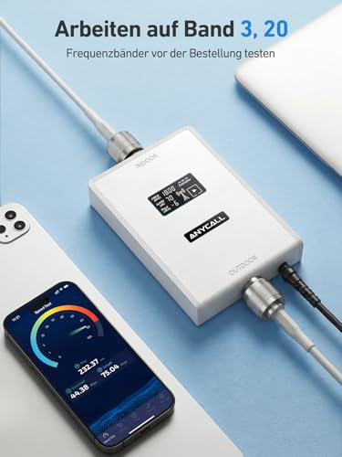 ANYCALL Mobilfunk Verstärker für Haus und Büro, Handy Signalverstärker für Band 3/20, 4G LTE GSM Repeater mit hoher Verstärkung, Empfangsverstärker Mobilfunk für Vodafone O2 Telekom T-Mobile E-Plus