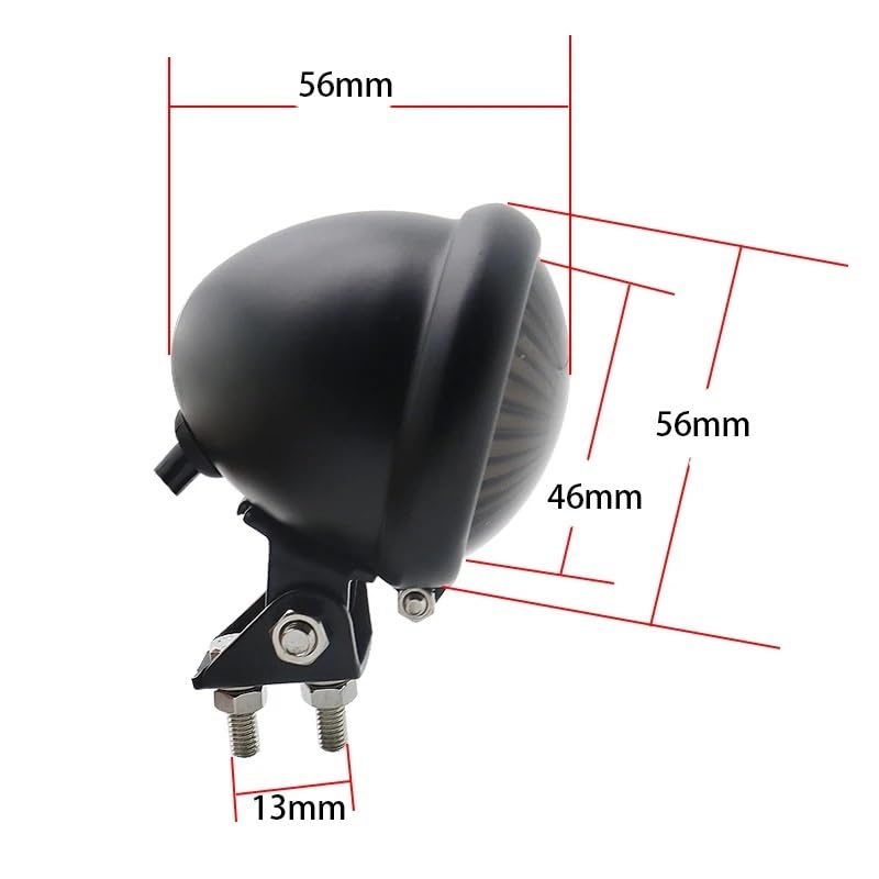 Feu arriere de moto rouge 12V style reglable pour chopper - 4