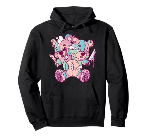 Anime Esthétique Pastel Goth Evil Teddy Bear Cadeaux Sweat à Capuche