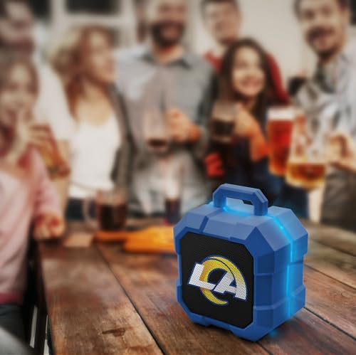 Image of SOAR NFL Shockbox LED Wireless Bluetooth Speaker - Water Resistant IPX4, 5.0 Bluetooth with Over 5 Hours of Play Time - Small Portable Speaker - Officially Licensed NFL, Perfect Home & Outdoor Speaker