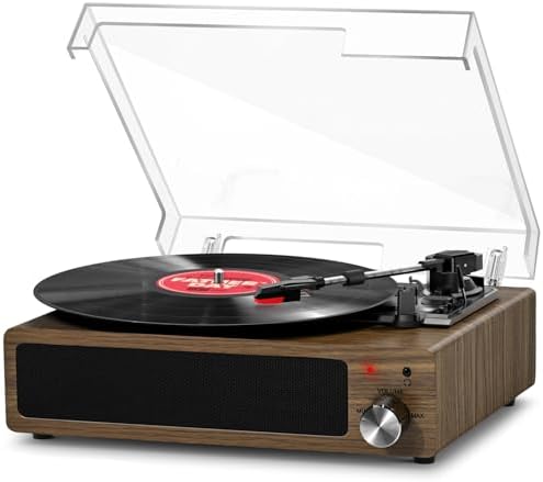 Fenton RP115D Giradischi Valigia Con Bluetooth – Lettore Vinile 33/45/78 Giri, Altoparlanti Stereo Integrati, USB E Ingresso Aux – Design Bianco