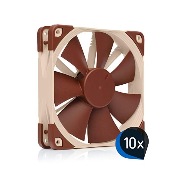 Noctua Paquete: 10x NF-F12 PWM, Ventilador Silencioso, 4 Pines (120 mm, Marrón) - Image 3