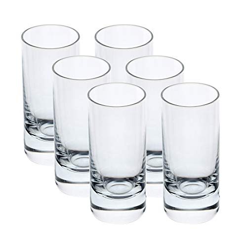 Jogo de Copos Para Shot em Cristal Ecológico, Barware, A9cm, 6 Peças, 60ml, Bohemia