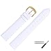 Produktbild MARBURGER Uhrenarmband 18mm Leder Weiss Gold Glatt Mit Naht - Montage Set 7591820000220
