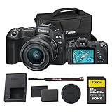 Canon EOS R8 Mirrorless Camera – 24.2MP Full-Frame RF Camera with 4K 60p Video, Dual Pixel AF II & Lightweight Design (with 24–50mm Kit) (5803C012) + 64GB Memory Card + LP-E17 Battery + More