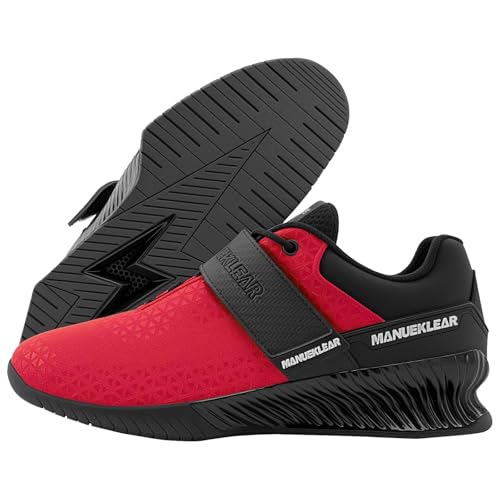 Image of MANUEKLEAR Weight Lifting Shoes Men, Professional Training Weightlifting Shoes, Squat Shoes for Powerlifting with Rubber Non-Slip Sole