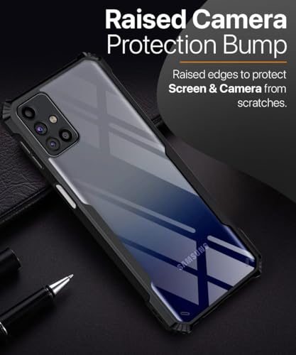 Image of WOW IMAGINE Shock Proof Series Protective Case for Galaxy M31s - Transparent Bumper 360 Degree Camera Protection with AirEDGE Technology Hard Back Case Cover for Samsung Galaxy M31s