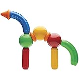 Stick-O magnetische Bausteine für Kinder ab 1 Jahre, kreatives Konstruktionsspielzeug, Lernspielzeug mit Magnet, 20 Modelle für Mädchen und Jungen, Montessori Spielzeug, 10 Teile Set,
