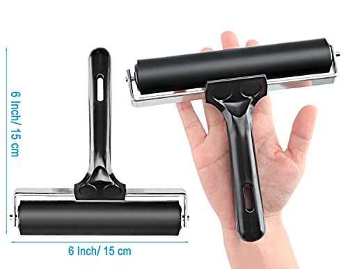 Image of Rubber Roller, Ideal for Anti Skid Tape Construction Tools, Print, Ink and Stamping Tools (6-Inch, Black)