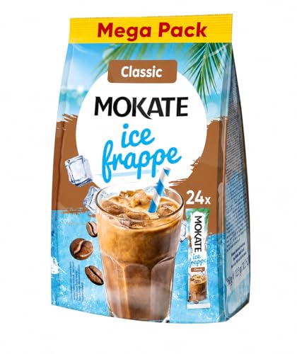 24 x Mokate Ice Frappe Instant Coffee Sachets. 2 x 12 Packs Cool & Creamy Cafe Style Iced Coffee Drink Smooth Frappe Flavour Just Add Milk & Ice Refreshing Summer Beverage for Home